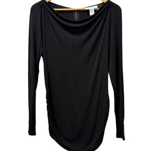 Black woman's Jessica Simpson spandex black top